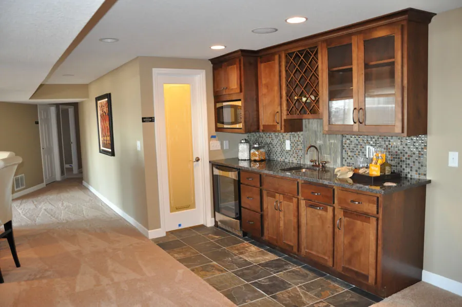Finished basement by BN Builders