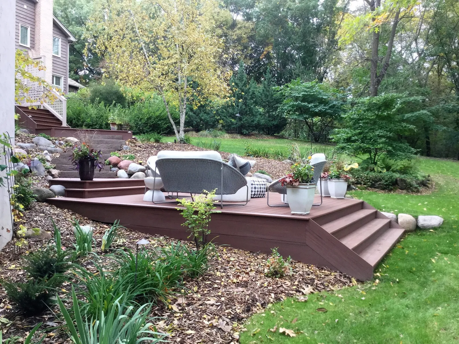 Timbertech mahogany after wayzata MN by BN Builders