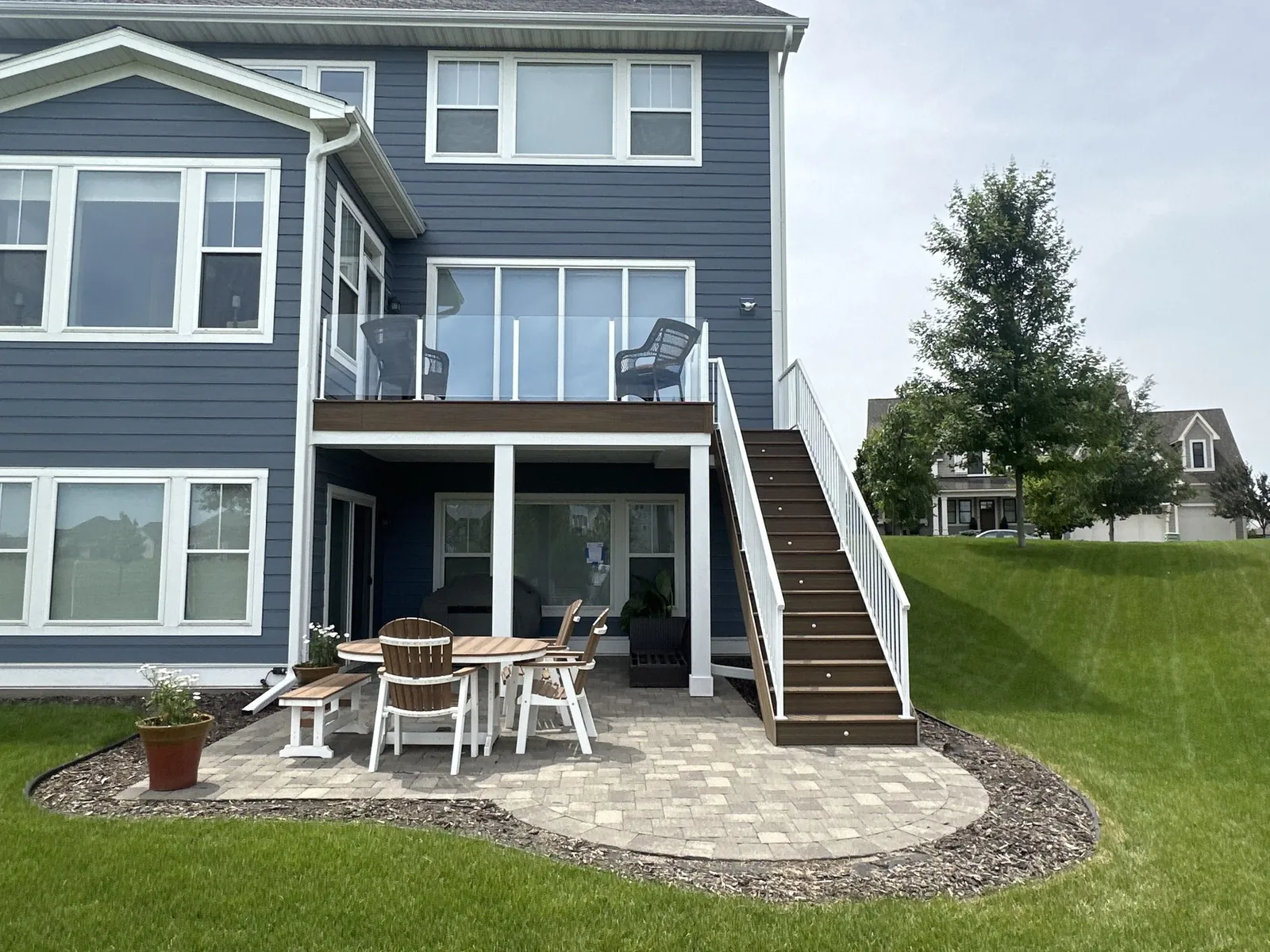 Trex transcends havana gold deck after lakeville MN by BN Builders