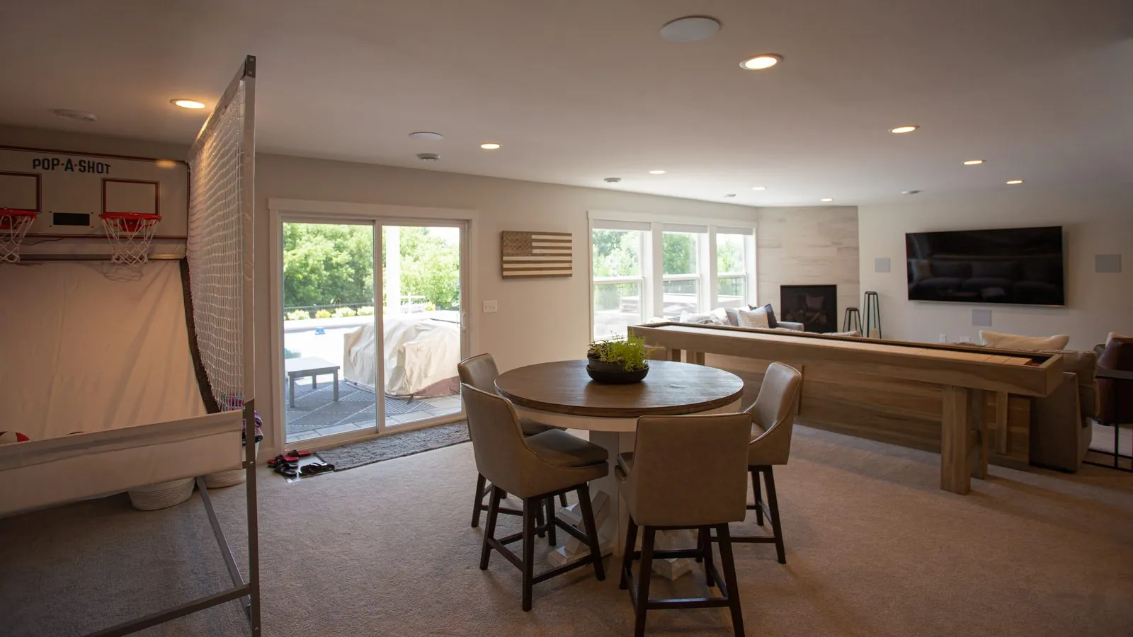 Open-plan living and dining after a whole-home remodel by BN Builders